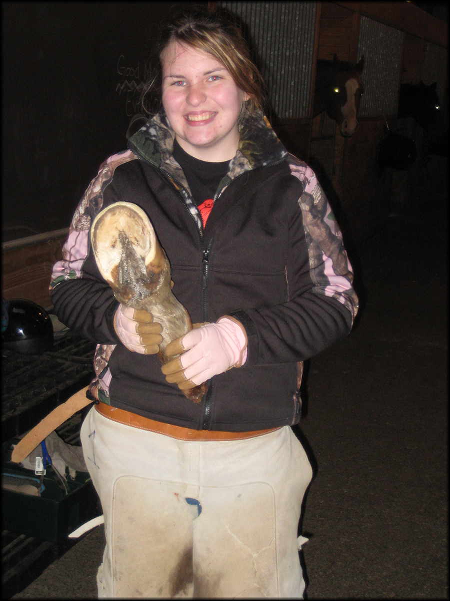 A happy student with her hoof!