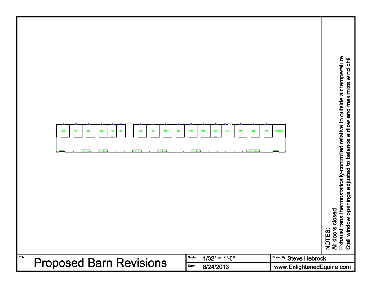Drawing of propsed barn revisions