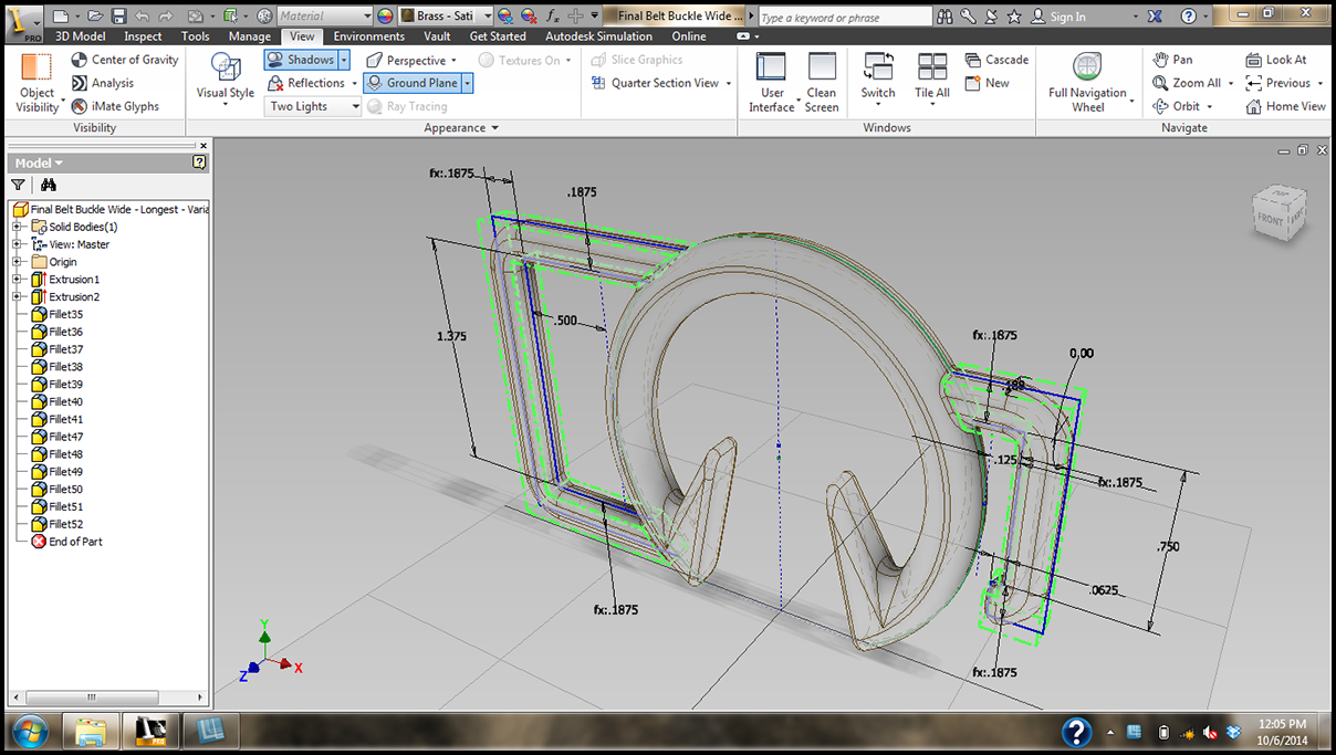 Buckle design in CAD system